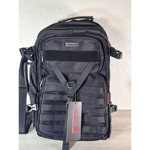 New!! WITZMAN B688 Black Carry On Travel Backpack for Men Large Convertible 45L